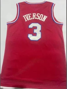 <span class=keywords><strong>Maillot</strong></span> de basket-ball vintage rétro <span class=keywords><strong>Allen</strong></span> <span class=keywords><strong>Iverson</strong></span> prêt à être expédié – Uniforme de sport brodé pour hommes, vente en gros - Product Image 3