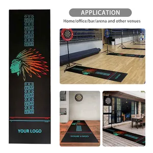 Dotcom Custom Amazon's Choice Hochwertiges Dart Throw Nylon bedrucktes Dart Board Floor Loop Pile Spiel Anti-Rutsch-Dart matten