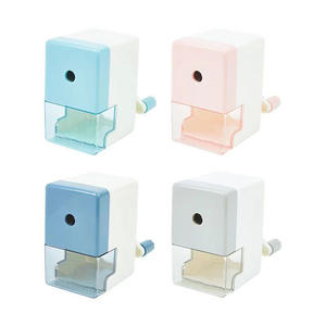 Sacapuntas Manuales Azul, Rosa y Gris para Niños, Artistas, Sacapuntas Kawaii de Mano - Product Image 3