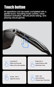 Nouvelles lunettes intelligentes XK Oen Pro AI avec enregistrement vidéo 720P, traduction visuelle, appels Bluetooth, musique, IP67, lunettes VR - Product Image 6
