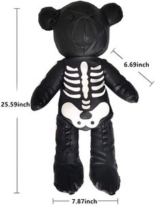 Zaino Femminile con Motivo Orso Scheletrico, Stile Punk, Borse Scolastiche di Design per Adolescenti - Product Image 6
