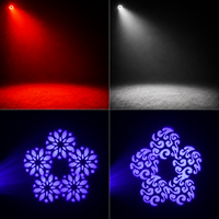 Mini projecteur Wash Gobo 260W à LED pour scène, avec 7 gobos, 7 couleurs, prisme rotatif, contrôle DMX RDM pour événements DJ
