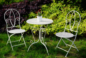 Outdoor Patio Garden Metal <strong>Bistro</strong> Chair <strong>Set</strong> Cafe Coffee Shop <strong>Wrought</strong> <strong>Iron</strong> Chair and Table <strong>Sets</strong> - Product Image 3