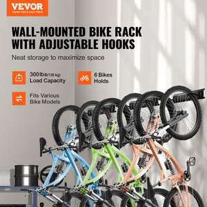DB Wholesale Wall Mount <b>Bike</b> Storage Rack 6 <b>Bike</b> Racks and 5 Helmets <b>Hooks</b> Home & <b>Garage</b> Organizer <b>for</b> Truck Application - Product Image 2