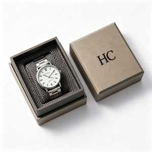 Premium Watch Gift <b>Box</b> Lid and Base Rigid Cardboard Packaging for Timepiece Custom Logo Jewelry Watch <b>Box</b> Manufacturer - Product Image 1