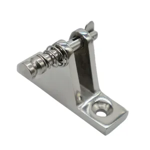 Stainless Steel Deck Hinge Boat Bimini Top Fitting 90 Degree Quick Pin