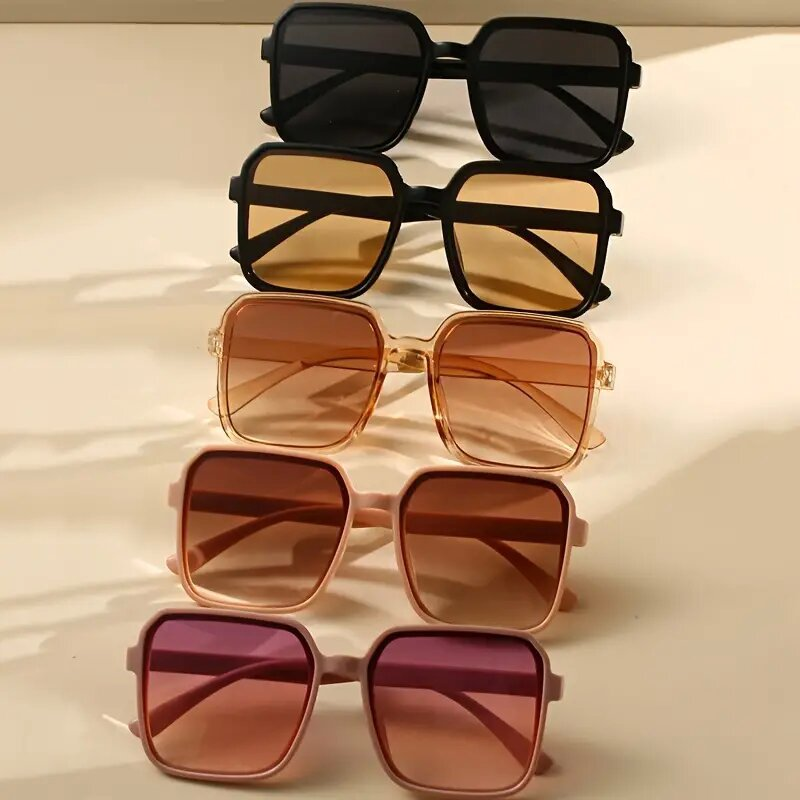 Promotion Fashion Sunglasses Wholesale Oversized Square PC Frame Gradient UV400 Lens Glasses for Street Style