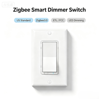 Variateur intelligent Zigbee 3.0 US pour interrupteur mural, certifié ETL FCC, contrôle vocal Alexa Google Assistant, Smart Life, portée 80 pieds