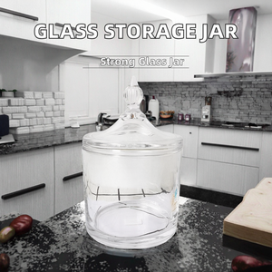 Contenitore <span class=keywords><strong>in</strong></span> pietra profumata <span class=keywords><strong>in</strong></span> <span class=keywords><strong>vetro</strong></span> trasparente rilasciato <span class=keywords><strong>in</strong></span> fabbrica barattolo per caramelle con Design minimalista per alimenti da cucina per omaggi - Product Image 2