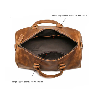Leather Duffle Bag Excellent Quality 100% Leather Classic Design Lightweight Practical VALNERO BRAND Customized Colors <b>Sizes</b> - Product Image 6