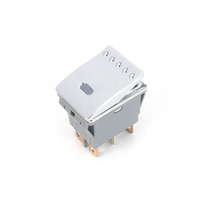 HUSA HSRS28 * 22 20A 250V AC DPDT Interrupteur à bouton-poussoir à courant élevé 28*22mm Interrupteur à bascule étanche en acier inoxydable avec lumière LED