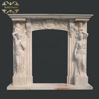 Porte surround en pierre à bois massif, cadre de porte en marbre, jeu de soleil, sculpté, pour villa haut de gamme