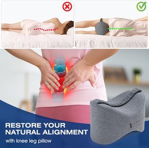 Home Hospital Memory <b>Foam</b> Pillow Yuanbao-<b>Shaped</b> Slow Rebound <b>for</b> Side Sleepers Decompression Knee Leg Support Knitted - Product Image 5