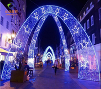 Décorations lumineuses LED 3D personnalisables IP65 pour l'aménagement paysager, motif Cœur de Noël, vente en gros, autres éclairages de fêtes