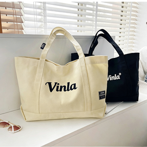 Reusable Designer Womens Handbags Cloth Bags Personalize Custom Blank <strong>Canvas</strong> <strong>Totes</strong> with Zipper and Pocket for Beach Grocery - Product Image 3