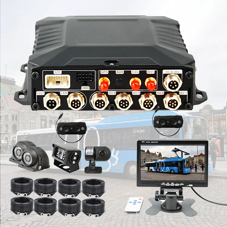 8ch 5g Wifi 4g 1080p Caméra Gestion de flotte de voiture Mdvr Surveillance de carburant Camion Mobile Mdvr