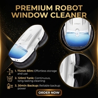 Robot de nettoyage de vitres électrique pour immeubles de grande hauteur, extérieur, 3800PA, autonomie de batterie UPS 30 min, réservoir visible 120ml, pulvérisation sous pression, WiFi