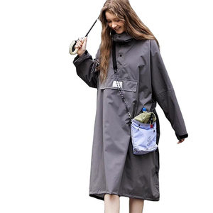 Imperméable à capuche imperméable et poche, imperméable pour <span class=keywords><strong>femme</strong></span>, randonnée en plein air, camping, équipement de pluie léger, coupe-vent et durable - Product Image 6