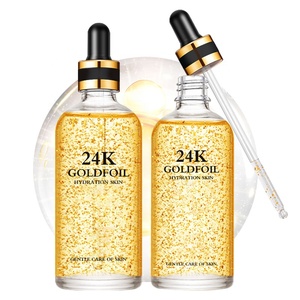 Suero Facial de Oro 24k de Marca Privada 100ml Antienvejecimiento, Control de Acné, Equilibrio de Grasa, Minimizador de Poros, Ácido Salicílico para Piel, Cuello y Garganta - Product Image 1