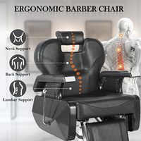 Chaise de barbier hydraulique en promotion |   Chaise de Salon de Coiffure Haut de Gamme, Mobilier Professionnel pour Salon de Coiffure et Barbier