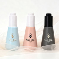 Flacon compte-gouttes en verre dépoli 30ml 50ml 100ml avec pipette à pression pour soins du visage, huile de collagène, essence, huile pour le cuir chevelu et le corps