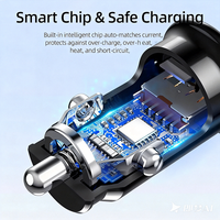 Prise de voiture de type C PD - Chargeur de voiture USB-C PD mini 20W à charge rapide, tension large 12-24V, compatible avec Android Auto