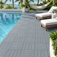 Dalles emboîtables en WPC écologiques et sûres à faire soi-même avec remplissage de gazon et galets pour terrasses, jardins, aménagements paysagers et chemins