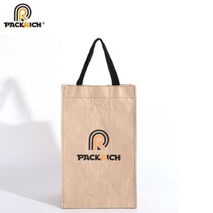 Bolsa de Papel Kraft Marrón Reforzada con Algodón Reciclado de Alta Calidad, Ecológica, con Logotipo OEM, Personalizable, para Regalos - Product Image 2