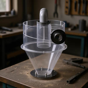 เครื่องแยกฝุ่นไซโคลน 4 นิ้ว สำหรับถังขนาด 5-10 แกลลอน แบบเติมด้านบน พร้อมแผ่นกรองใยโพลีเอสเตอร์ ประสิทธิภาพสูง - Product Image 2