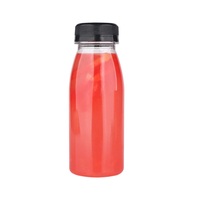 Bouteilles en plastique de 7 oz (200 ml) avec couvercles à joint d'authenticité, bouteilles vides réutilisables pour les smoothies, les jus et les boissons