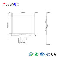 Écran tactile capacitif TouchKit 19 avec contrôleur et câble USB et IIC