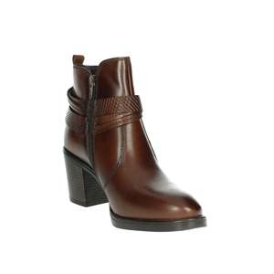 Botines de Mujer Cinzia Soft Marrón IS380527 de Cuero con Hebilla y Tacón Estilo Chukka - Product Image 4