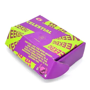 Phổ biến Trung Quốc nhà sản xuất màu tím chấp nhận tùy chỉnh bảng sóng giấy bao bì hộp cho jellycat đồ chơi với phong cách khác nhau