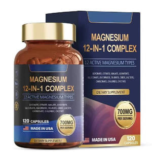 Complejo de Vitaminas y Minerales ODM12 en 1, Complejo de Magnesio de 700 mg, Mejora la Absorción Sinérgica, Relajación Muscular, Cápsulas de Magnesio - Product Image 1