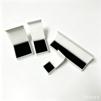 Boîte d'emballage en papier magnétique blanche pour bijoux, tailles personnalisées, avec insert en mousse de velours