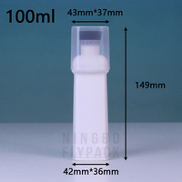 Récipient de nettoyant liquide HDPE de 100ml bouteille de vernis à chaussures vide avec applicateur éponge