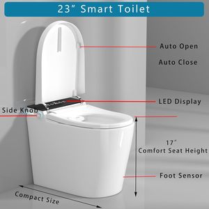 Inodoro con Silla PLMR TY501 <span class=keywords><strong>para</strong></span> Dormitorio o Sala de Estar, Unidad de Inodoro de Cerámica de Una Pieza con Doble Descarga Automática - Product Image 6