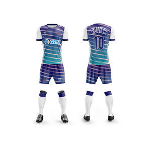 Venta al por mayor de uniformes de fútbol de impresión personalizada sublimada uniformes de fútbol transpirable de secado rápido camiseta de fútbol de los hombres uniformes de fútbol - Product Image 1