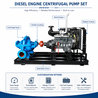 Pompe centrifuge industrielle à double aspiration horizontale 5KW à corps divisé haute pression pour transfert d'eau et protection incendie OEM