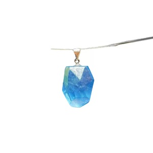 <span class=keywords><strong>Aguamarina</strong></span> <span class=keywords><strong>pulida</strong></span> original con colgante de cristal, hecha a mano, artesanía elegante - Product Image 3