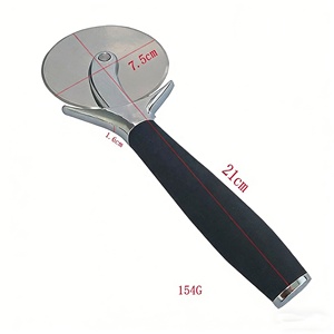 Rotella Tagliapizza Ergonomica Antiscivolo in Acciaio Inossidabile, Affettatrice Professionale per Cucina e <span class=keywords><strong>Pizzeria</strong></span> Commerciale - Product Image 3
