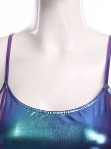 Combinaison Métallique Femme Col Rond Longue Brillante pour Gymnastique, Spectacles et Danse – Personnalisable - Product Image 5