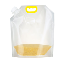 Sacs de stockage de céréales hermétiques transparents avec poignée et bec verseur, résistants à l'humidité, de 1L à 5L
