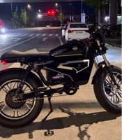 Exportation transfrontalière Moto tout-terrain électrique HIMOTO Black Warrior 48V 3000W avec moteur avant, autonomie de 70-140 km