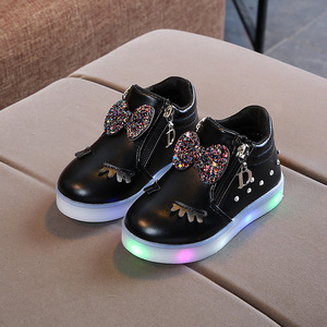 Zapatos con Luces LED para Niños, Zapatos Brillantes y Intermitentes con Purpurina para Niñas, Zapatillas Deportivas con Carga USB, Luces de Zapato - Product Image 2