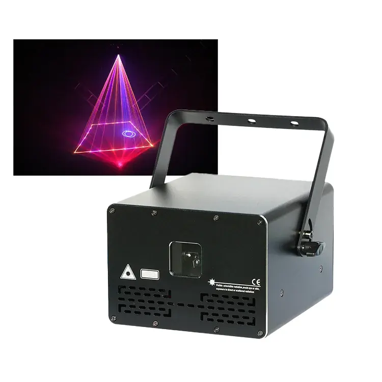 Animación Escaneo 1W Rgb Proyector láser Luz de haz láser a todo color para Dj Disco