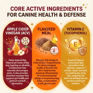 Friandises à mâcher souples anti-puces et tiques pour chiens, défense naturelle contre les parasites, complément pour la santé <span class=keywords><strong>de</strong></span> la peau et du pelage, 120 unités, marque privée - Product Image 3