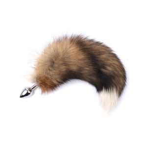 Jouet <span class=keywords><strong>anal</strong></span> en fourrure réaliste avec petit bouchon métallique, couleurs mélangées, jouets sexuels pour femmes, Juguetes Sexuales <span class=keywords><strong>Anal</strong></span> - Product Image 4