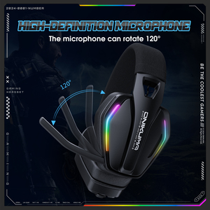 <span class=keywords><strong>ONIKUMA</strong></span> GT826 Tri-modo Estéreo 2,4 GHz Auriculares inalámbricos Auriculares para juegos RGB Gamer Auriculares sobre la oreja Profesional 2,4 GHz - Product Image 5