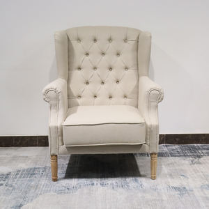 <span class=keywords><strong>Fauteuil</strong></span> canapé moderne bon marché en tissu, chaises d'appoint de loisirs avec bande d'aile arrière - Product Image 5